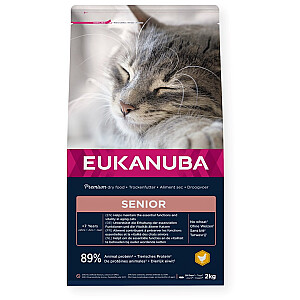 EUKANUBA Senior Chicken - sausā kaķu barība - 2kg