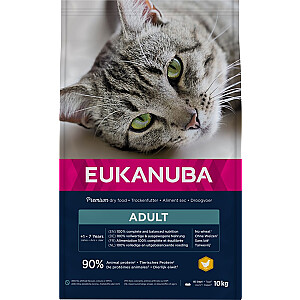 EUKANUBA Adult Chicken - sausā barība kaķiem - 10kg