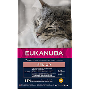 EUKANUBA Senior Chicken - sausā kaķu barība - 10kg