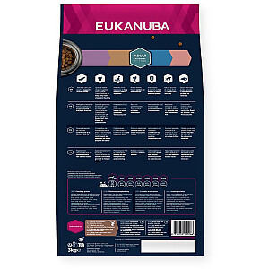 EUKANUBA Grain Free Adult All Breeds Brieža gaļa - sausā suņu barība - 3 kg