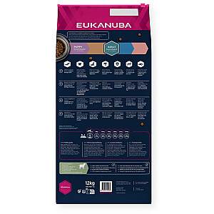 EUKANUBA Grain Free Adult Small&Medium Lamb - sausā suņu barība - 12 kg