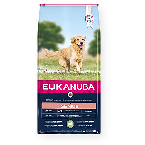 EUKANUBA Senior Large&amp;Giant Lamb ar rīsiem - sausā suņu barība - 12kg