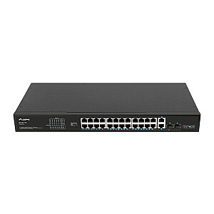 Lanberg 19" POE+ slēdžu statīvs 24x 100 Mbps PoE+ /2x SFP ETHERNET 360 W