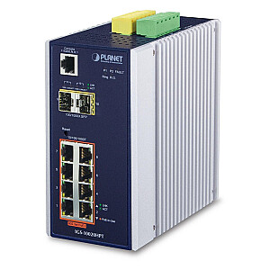 Сетевой коммутатор PLANET IGS-10020HPT Управляемый L2+ Gigabit Ethernet (10/100/1000) Питание через Ethernet (PoE) Черный, Белый