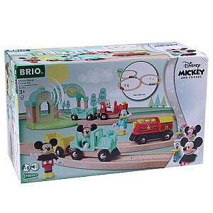 Набор Микки Мауса BRIO World — деревянный поезд с железнодорожной станцией (32292)