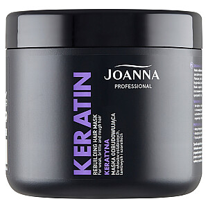 JOANNA PROFESSIONAL Keratin Rebuilding Hair Mask atkuriamoji kaukė nusilpusiems plaukams su keratinu 500g