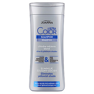 JOANNA Ultra Color System Shampoo For Blond, Lightened &amp; Grey Hair Шампунь для осветленных и седых светлых волос, придающих платиновый оттенок 200мл