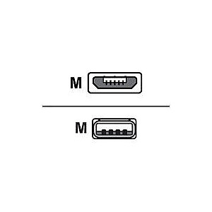 Sharkoon USB 2.0 AB Micro melns 2m