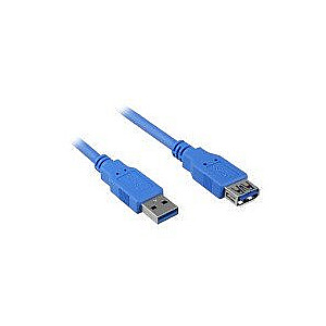 Pagarinātāja kabelis Sharkoon USB 3.0 melns 3.0m