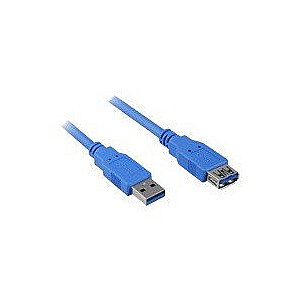 Pagarinātāja kabelis Sharkoon USB 3.0 melns 1.0m