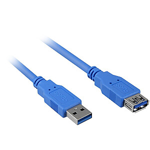 Удлинительный кабель Sharkoon USB 3.0 синий 2м