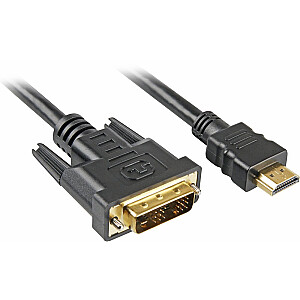Adapteris Sharkoon HDMI -> DVI-D (18+1) melns 2m