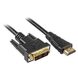 Адаптер Sharkoon HDMI -> DVI-D (24+1) черный 3,0м