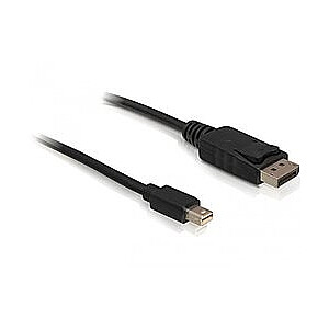 Atbloķējiet miniDisplayPort-&gt;DisplayPort melns 1,8 m