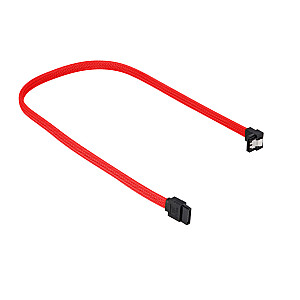 Угловой кабель Sharkoon SATA III красный - 30 см