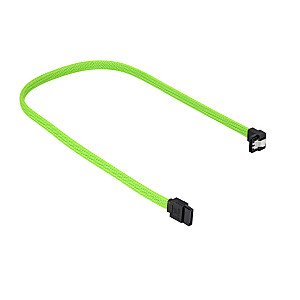 Угловой кабель Sharkoon SATA III зеленый - 30 см