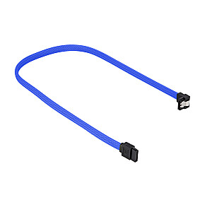Угловой кабель Sharkoon SATA III синий - 30 см