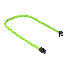 Угловой кабель Sharkoon SATA III зеленый - 45 см