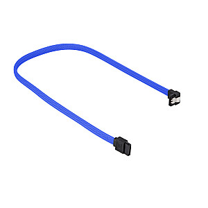Угловой кабель Sharkoon SATA III синий - 45 см