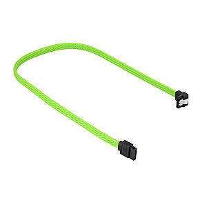 Sharkoon SATA III leņķiskais kabelis zaļš - 60 cm