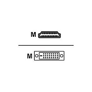 Sharkoon HDMI - DVI-D (18+1) - 1m - adaptera kabelis - melns