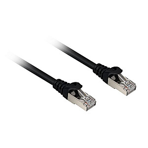 Сетевой кабель Sharkoon RJ45 CAT.6a SFTP LSOH черный 1,0м - без галогенов