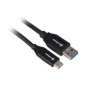 Sharkoon USB 3.1 maiņstrāvas kabelis - melns - 0,5 m