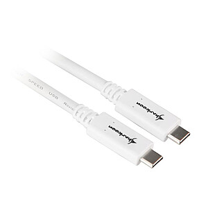 Sharkoon USB 3.1 CC kabelis - balts - 1 m