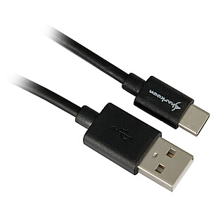 Sharkoon USB 2.0 A–USB C adapteris — melns — 1 m