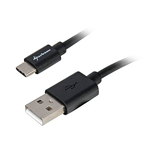 Адаптер Sharkoon USB 2.0 A — USB C — черный — 3 м
