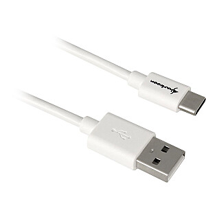 Sharkoon USB 2.0 A uz USB C adapteris - balts - 1,5 m