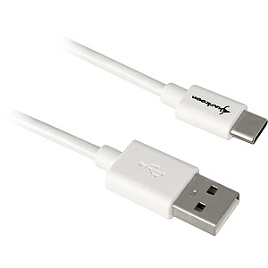 Sharkoon USB 2.0 A uz USB C adapteris - balts - 2 m