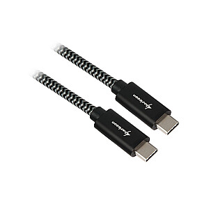 Sharkoon USB 3.1 CC melns/pelēks 0,5 m - alumīnijs + bize