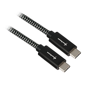 Sharkoon USB 3.1 CC melns/pelēks 1,0 m - alumīnijs + bize