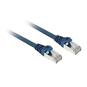 Патч-сетевой кабель Sharkoon SFTP, RJ-45, с необработанным кабелем Cat.7a (синий, 10 метров)