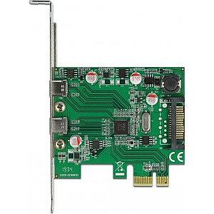 DeLOCK PCIe x1> 2 внешних SuperSpeed USB — (USB 3.2 Gen 1) USB Type-C