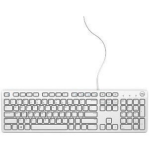 Раскладка DE — мультимедийная клавиатура Dell KB216 (белая)