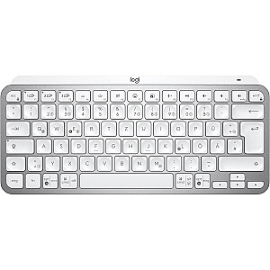 DE izkārtojums — Logitech MX Keys Mini, tastatūra (gaiši pelēka/balta)