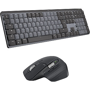 Раскладка DE — Logitech MX Mechanical, клавиатура (светло-серая/темно-серая, линейные переключатели, Logi Bolt, Bluetooth)