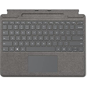 Раскладка DE — фирменная клавиатура Microsoft Surface Pro, клавиатура (платиновая, для Surface Pro 8 и Surface Pro X)