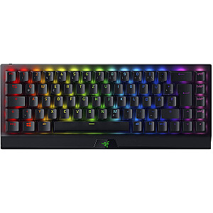 DE izkārtojums — Razer BlackWidow V3 mini HyperSpeed spēļu tastatūra (melna, Razer dzeltena)