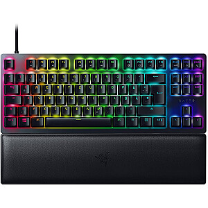 Раскладка DE — Razer Huntsman V2 TKL, игровая клавиатура (черная, Razer Clicky Optical (Purple))