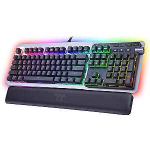 Раскладка DE — Thermaltake ARGENT K5 RGB, игровая клавиатура (титан/черный, Cherry MX RGB Speed Silver)