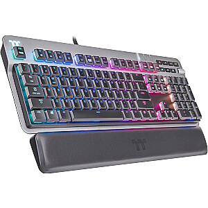 Раскладка DE — Thermaltake Argent K6 RGB, игровая клавиатура (титан, Cherry MX Low Profile RGB Speed)