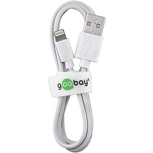 goobay Lightning - USB-кабель для зарядки и синхронизации (белый, 50см)