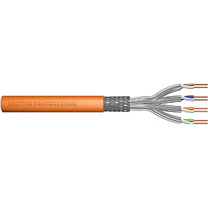 Монтажный кабель Digitus Professional Cat7 S/FTP, симплекс, Dca (оранжевый, рулон 25 метров)