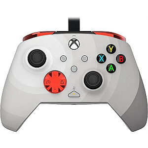 Проводной контроллер PDP Rematch Advanced — радиальный белый, геймпад (серый/красный, для Xbox Series X|S, Xbox One, ПК)