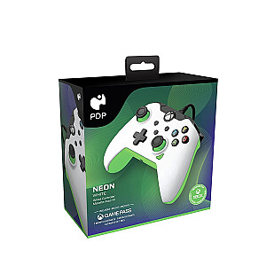 Проводной контроллер PDP — неоновый белый, геймпад (белый/зеленый, для Xbox Series X|S, Xbox One, ПК)