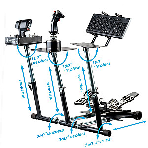 Pro Deluxe V2 riteņu statīva stiprinājums (melns, Thrustmaster Hotas Warthog un Saitek X52/Pro, X55, X56, X65)