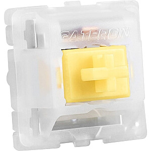 Набор переключателей Sharkoon Gateron Cap V2, молочно-желтый, ключевой переключатель (желтый/прозрачный, 35 шт.)